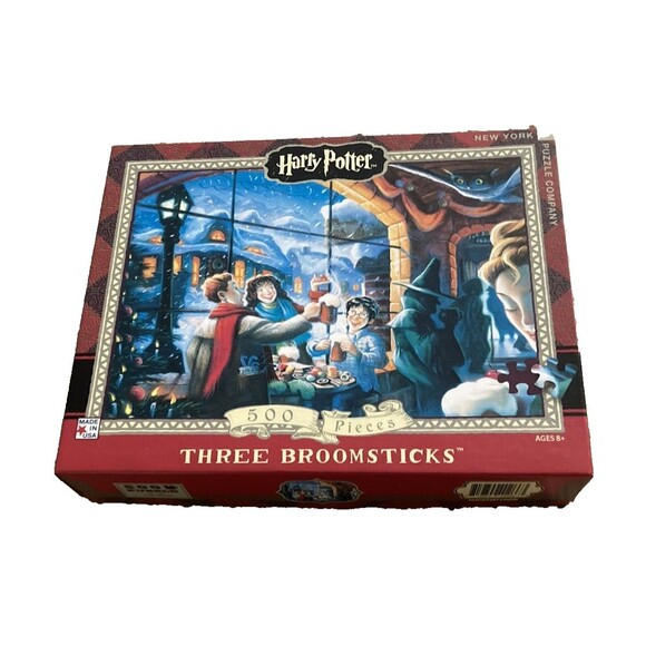 Harry Potter Three Broomsticks 500 Pc Puzzle New York Puzzle Company 24"x18" - Picture 2 of 6